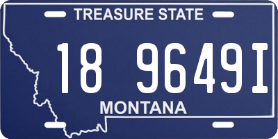MT license plate 189649I