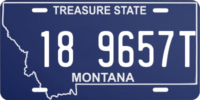 MT license plate 189657T