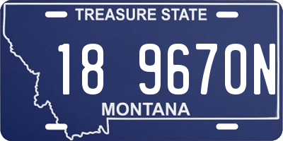 MT license plate 189670N