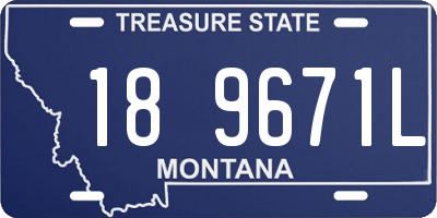 MT license plate 189671L