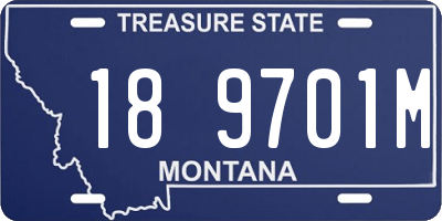 MT license plate 189701M