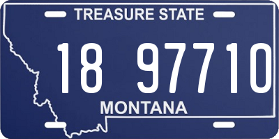MT license plate 189771O