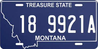 MT license plate 189921A