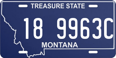 MT license plate 189963C