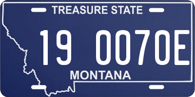 MT license plate 190070E