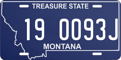 MT license plate 190093J