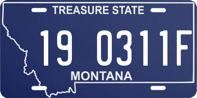 MT license plate 190311F