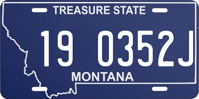 MT license plate 190352J