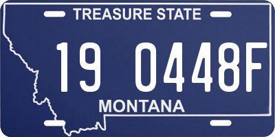 MT license plate 190448F
