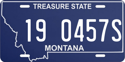 MT license plate 190457S