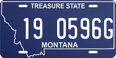 MT license plate 190596G