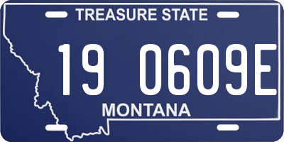MT license plate 190609E
