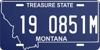 MT license plate 190851M