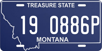 MT license plate 190886P