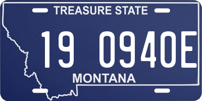 MT license plate 190940E
