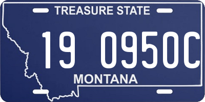 MT license plate 190950C