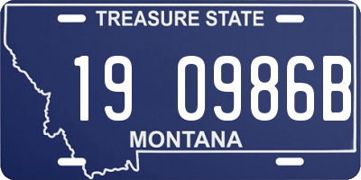 MT license plate 190986B