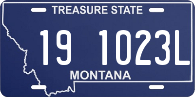 MT license plate 191023L