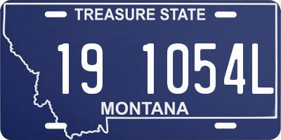 MT license plate 191054L