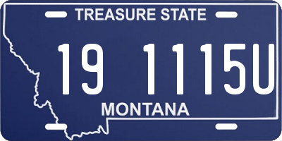 MT license plate 191115U