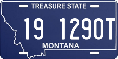 MT license plate 191290T