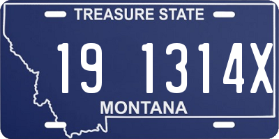 MT license plate 191314X