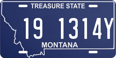 MT license plate 191314Y