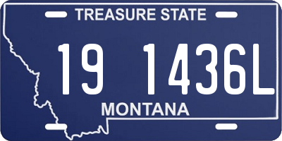 MT license plate 191436L