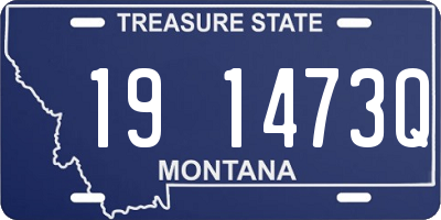 MT license plate 191473Q