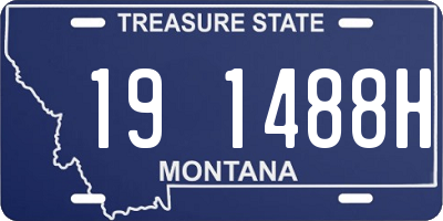 MT license plate 191488H