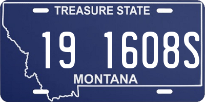 MT license plate 191608S