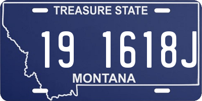 MT license plate 191618J