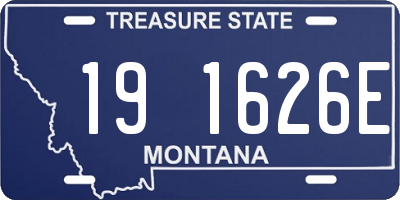 MT license plate 191626E