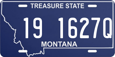 MT license plate 191627Q
