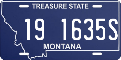 MT license plate 191635S