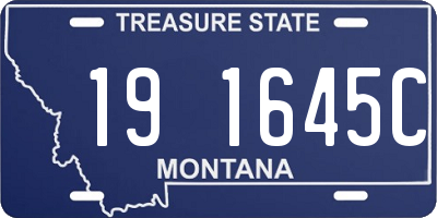 MT license plate 191645C