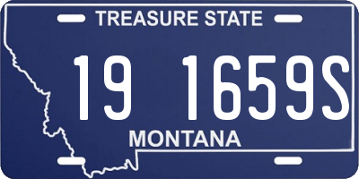 MT license plate 191659S