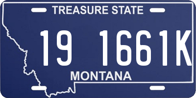 MT license plate 191661K