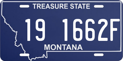 MT license plate 191662F