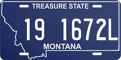 MT license plate 191672L