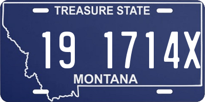 MT license plate 191714X