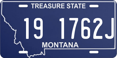 MT license plate 191762J