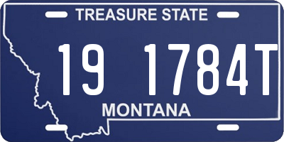 MT license plate 191784T