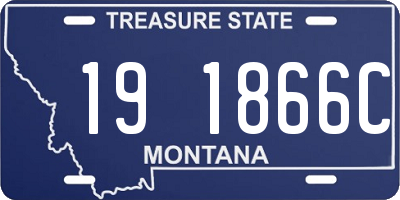 MT license plate 191866C