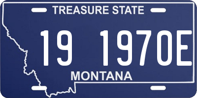 MT license plate 191970E