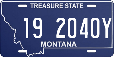 MT license plate 192040Y