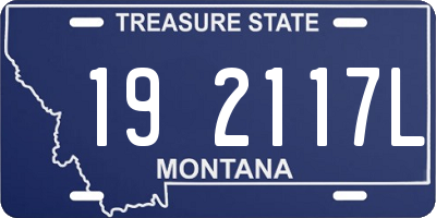 MT license plate 192117L
