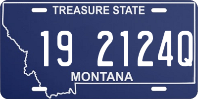 MT license plate 192124Q