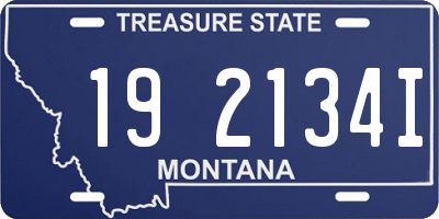MT license plate 192134I