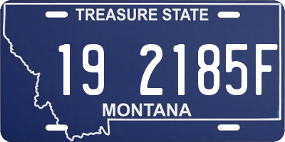 MT license plate 192185F